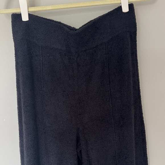 Barefoot Dreams Black CozyChic Lite Wide Leg Seamed Pants Medium 8/10 NWT - Picture 2 of 7